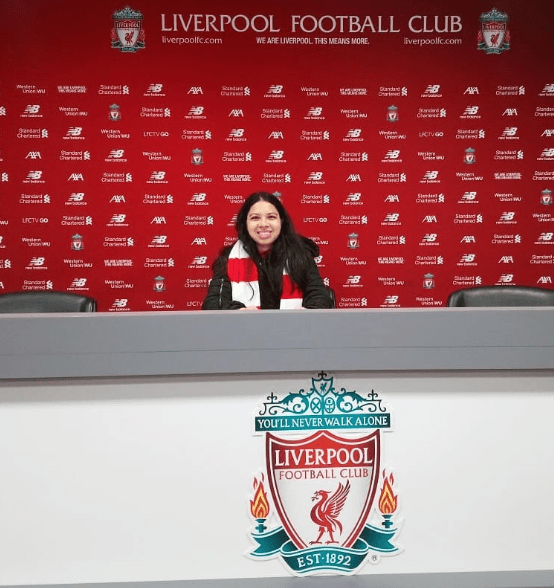 Michelle Duque in Anfield